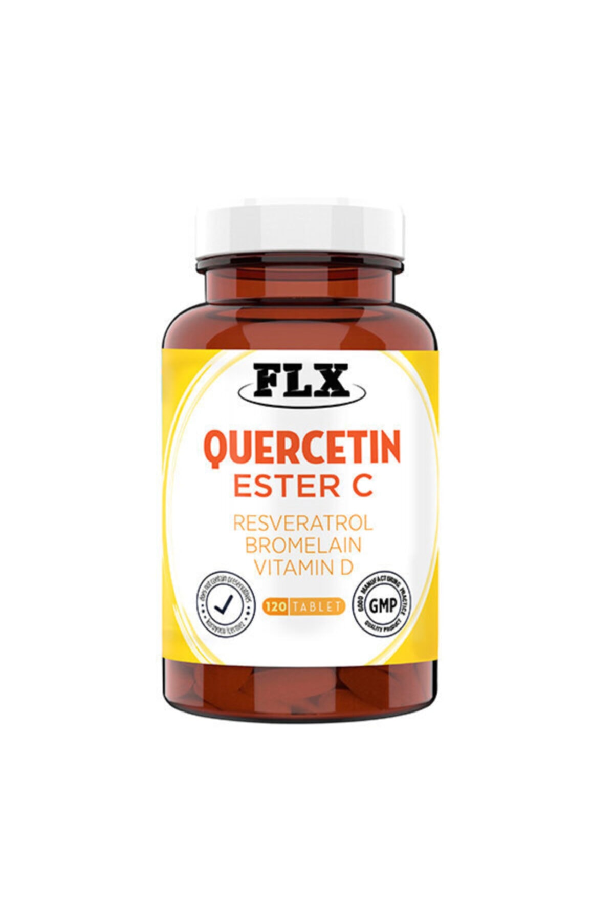 FLX Quercetin Kuersetin Ester C Resveratrol Ve Bromelain 120 Tablet