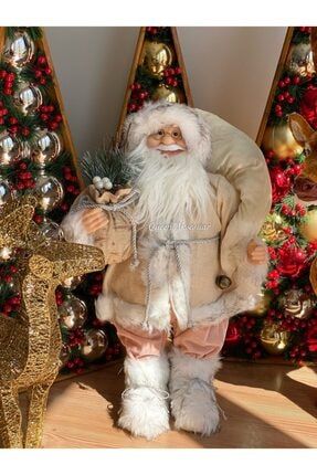 Yılbaşı Özel Yeni Yıl Ithal Dev 60cm Noel Baba Heykel Süs Santa Claus Aziz Nikola No1 Pembe 2022Yılbsüs