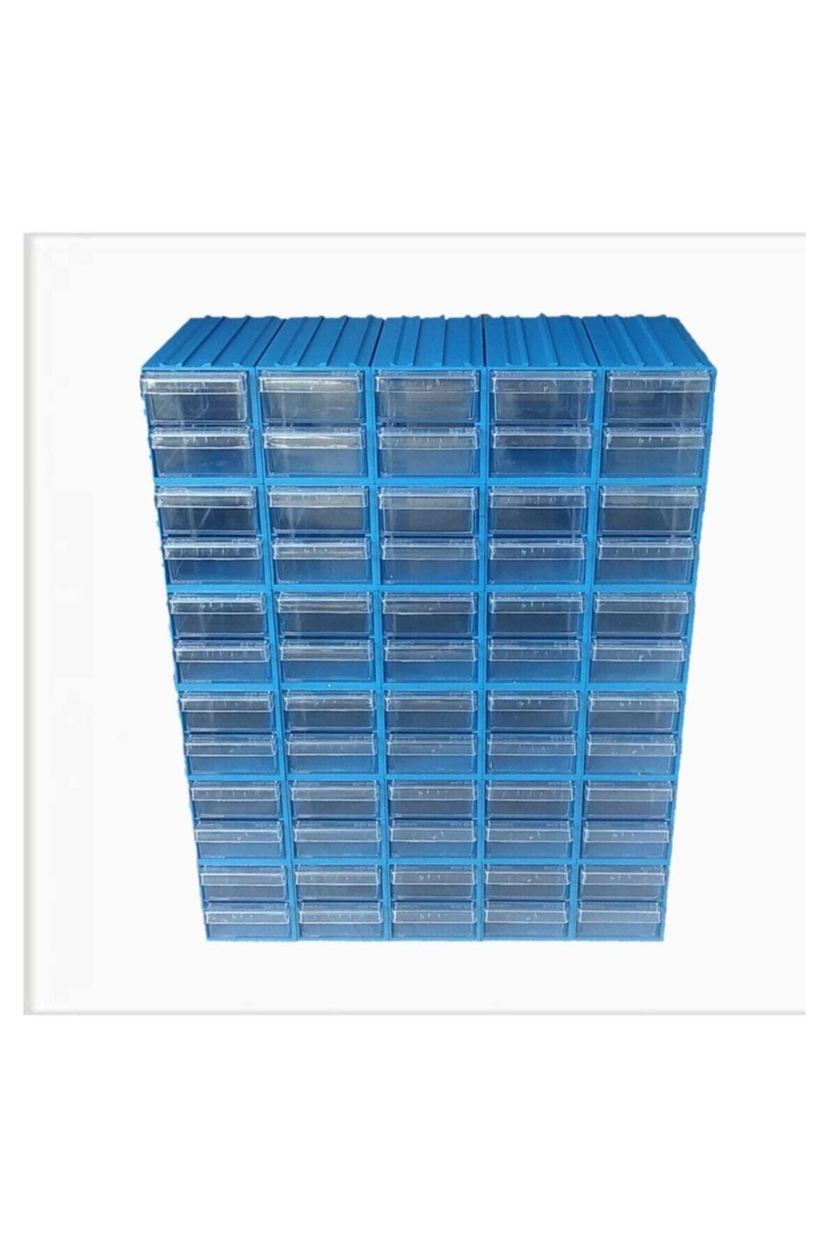 Sembol 300 Plastik Çekmeceli Kutu 4,6x11,7x2,4 Cm / Küçük Ebattır (60 Çekmeceli)