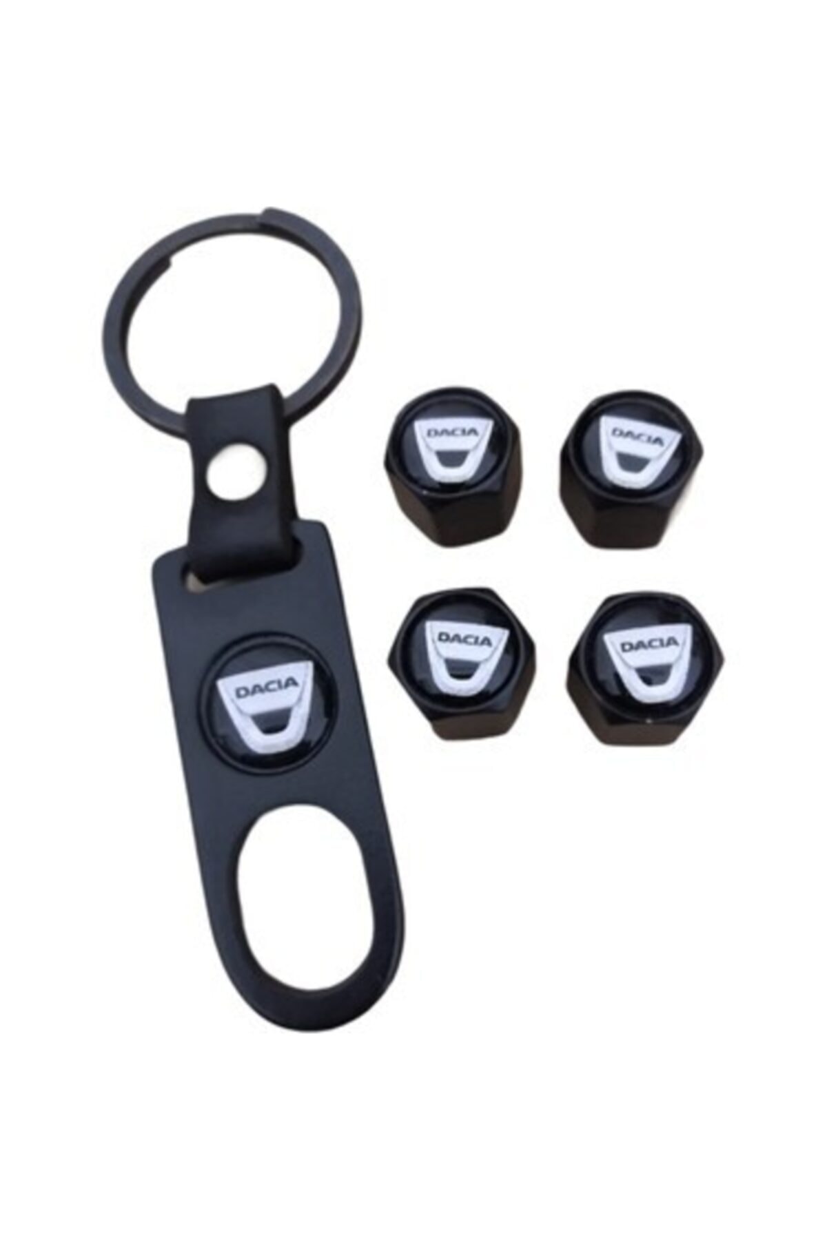 OEM Dacia Logolu Metal 4 Adet Sibop Kapağı Ve 1 Adet Anahtarlık