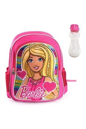 Pembe Kalpli Lisanslı Barbie Çanta + Beslenme + Suluk - Okul Çantası - Barbie Çanta liskapbarbiecnt01