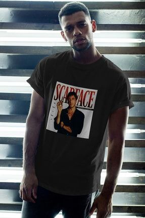 Scarface 150 Siyah Erkek Oversize Tshirt - Tişört OT-MAN-01-SCRFC150
