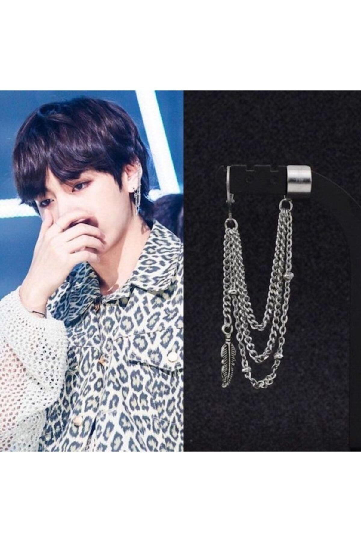 KPOP Idol BTS V Taehyung Blue Moon Star Earrings Korean Jewellery | eBay