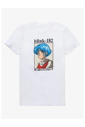 Blink-182 Anime Girl Callback Beyaz Unisex Tshirt Model 24 06423