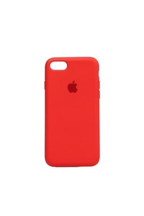 Apple Iphone 7 Altı Kapalı Logolu Lansman Kılıf Kapak Kırmızı CLL0001