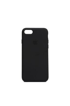 Apple Iphone 8 Altı Kapalı Logolu Lansman Kılıf Kapak Siyah CLL0002