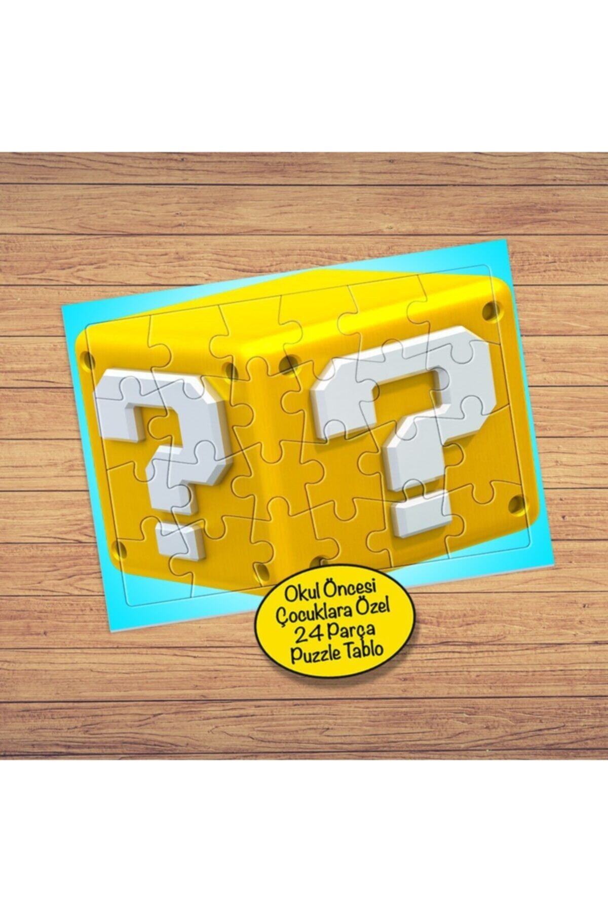 Asilmeydan-24 Piece Question Mark Puzzle - Cube Brick, Puzzle Painting-2637 1