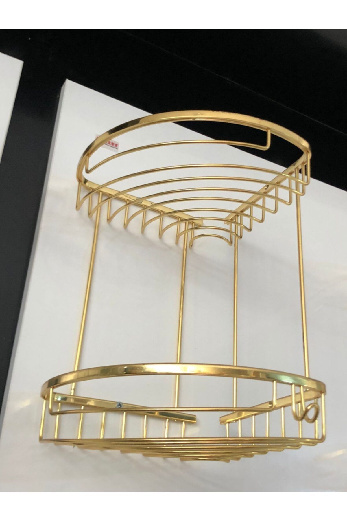 2 ‘li Gold Pirinç Köşelik Şampuanlık Paslanmaz