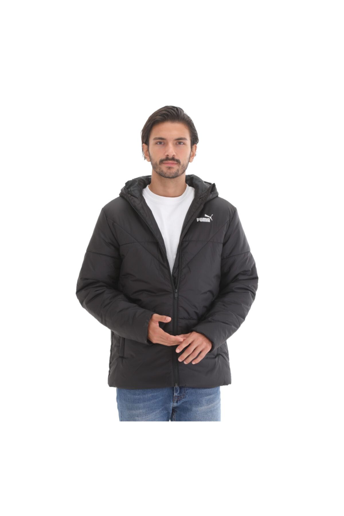 Puma ess shop padded jacket black