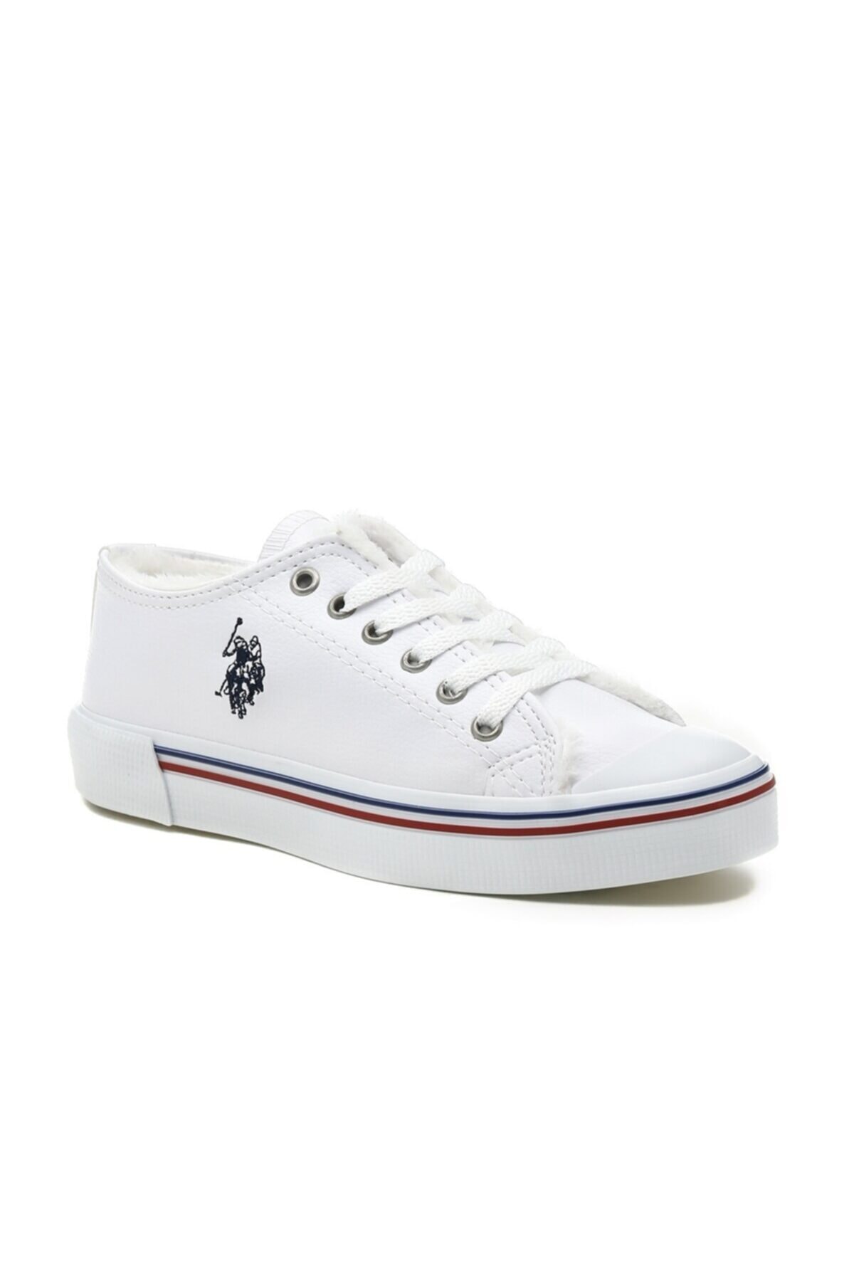 یو اس پولو کفش‌های کتانی زنانه سفید زیره استخری پنلوپه کرک. 1pr