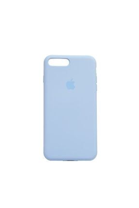 Apple Iphone 7/8 Plus Uyumlu Altı Kapalı Logolu Lansman Kılıf Kapak Buz Mavi CLL0006