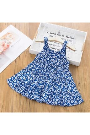 Mavi Mini Çiçekli Elbise TYC00210862649