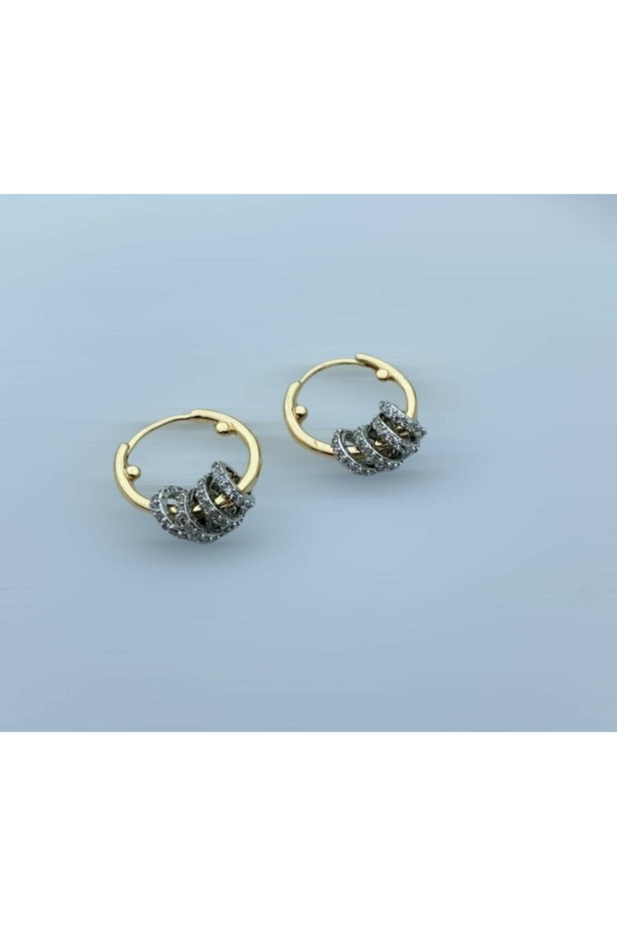 Swarovski gold sales hoop earrings