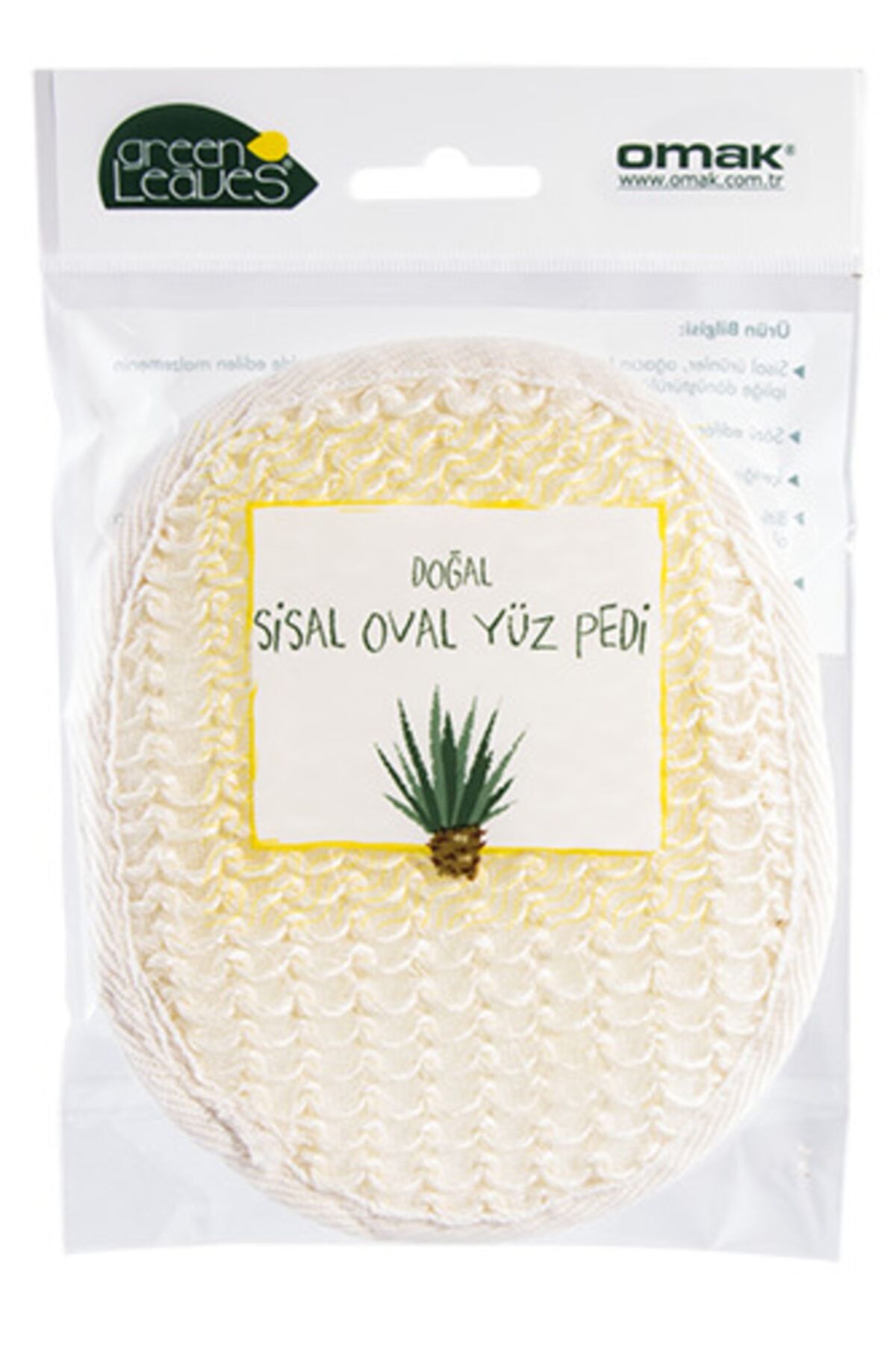 OMAK-Organic Sisal Bath Washcloth Set 2