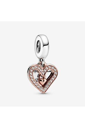 Parlayan Freehand Heart Sallantılı Gümüş Charm PNC788693C01DR