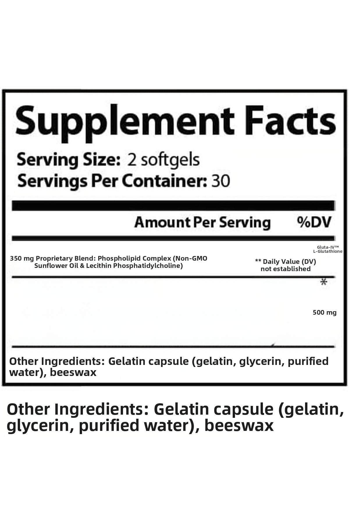Premier Research Labs Research Labs Liposomal Glutathione  Phosphatidylcholine 60 Softgels- Trendyol
