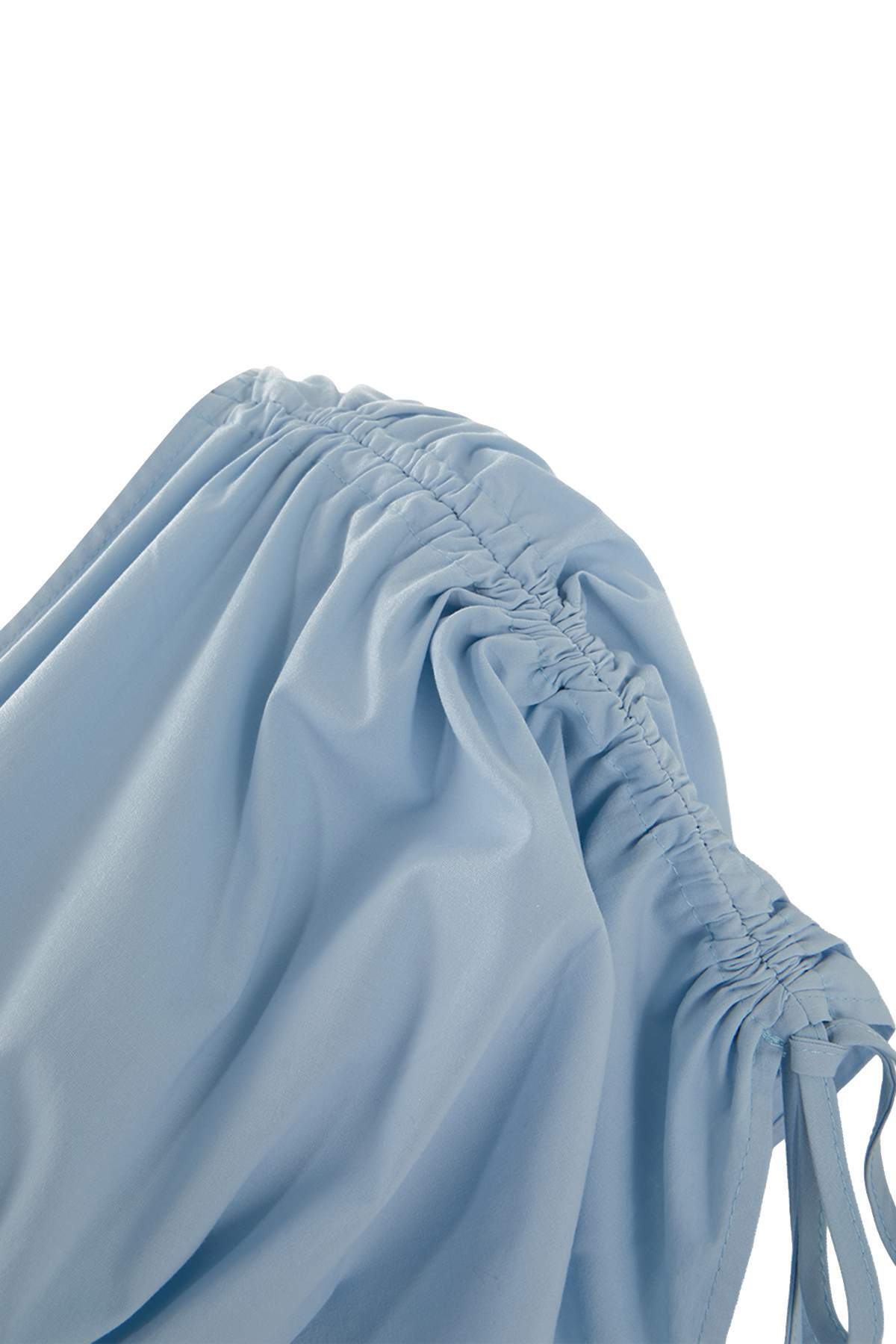 Trendyolmilla  Açık Mavi 3 Boyutlu Çiçek Detaylı Poplin Şık Abiye Gece Mezuniyet Elbisesi TPRSS24EL00282 - Görsel 8