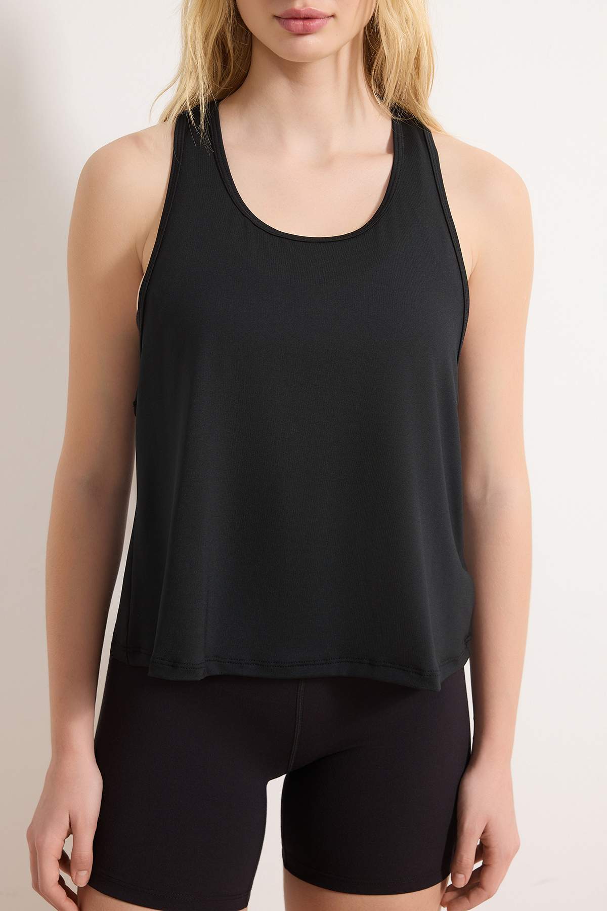 Trendyolmilla  Siyah-Gül Kurusu 2'li Micro Kumaş Örme Spor T-Shirt THMSS26TS00001 - Görsel 8