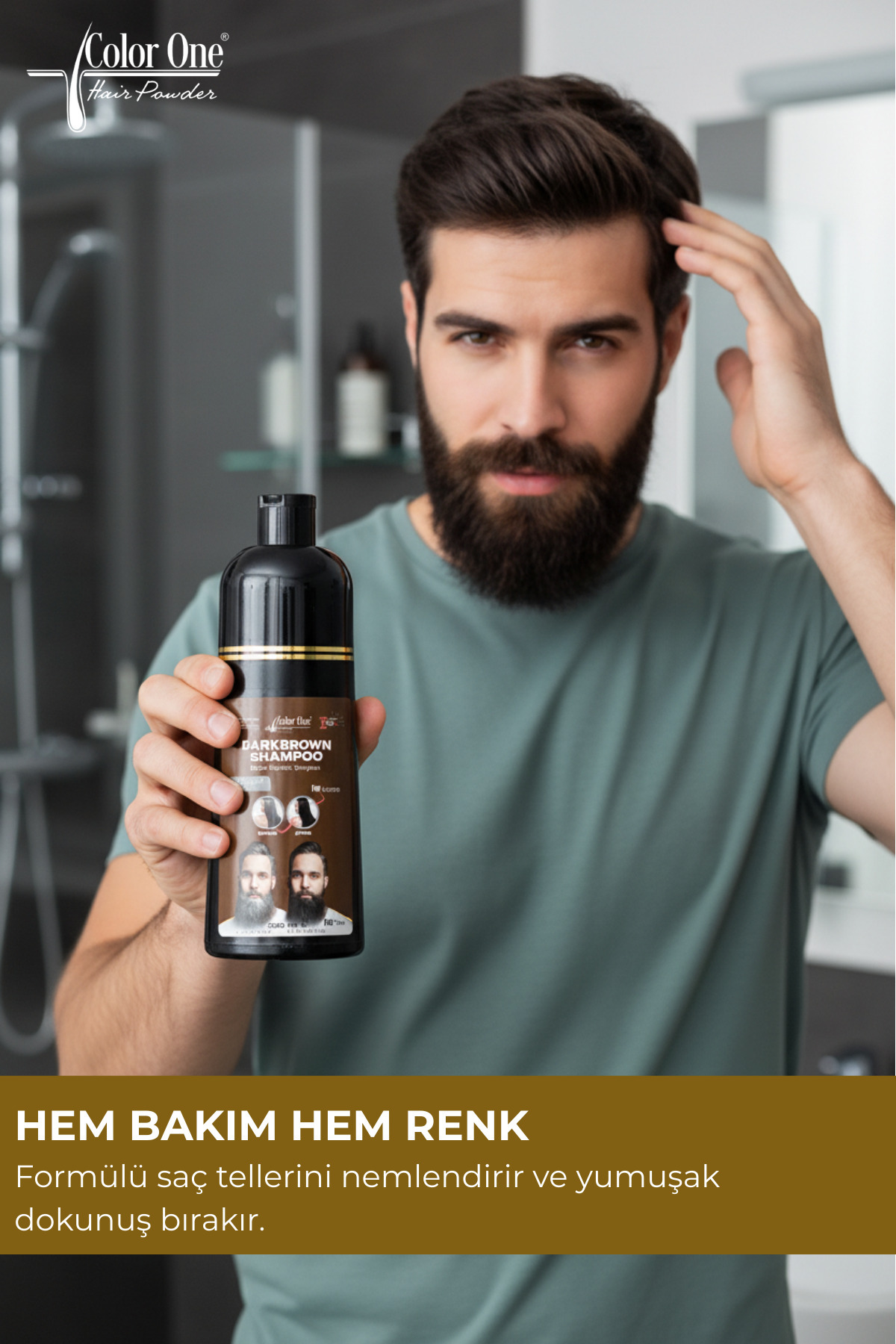 Koyu Kahverengi (Dark Brown) Saç Şampuanı | 300 ML & Ton Etkisi — 8684556385013-12 — تصویر 5 از 7