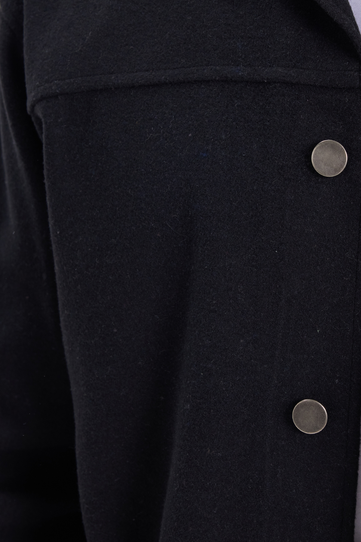 Tudors  Erkek Relax Fit Rahat Kesim Yandan Flota Cep Oduncu Siyah Kaşe Ceket Mont Gömlek - Görsel 6