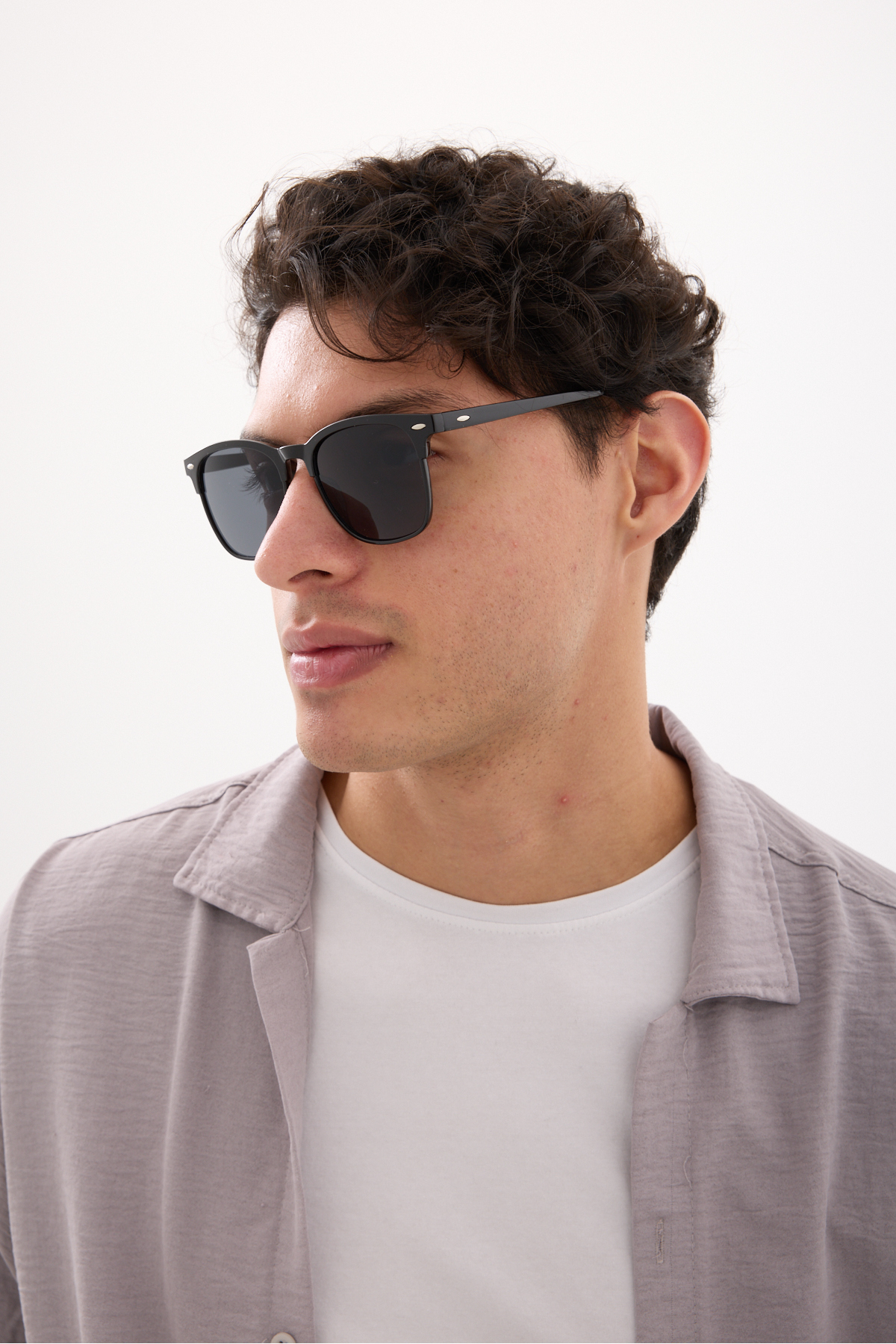 Chunky Frame Polarize Unisex Siyah 2040 Güneş Gözlüğü görsel 4