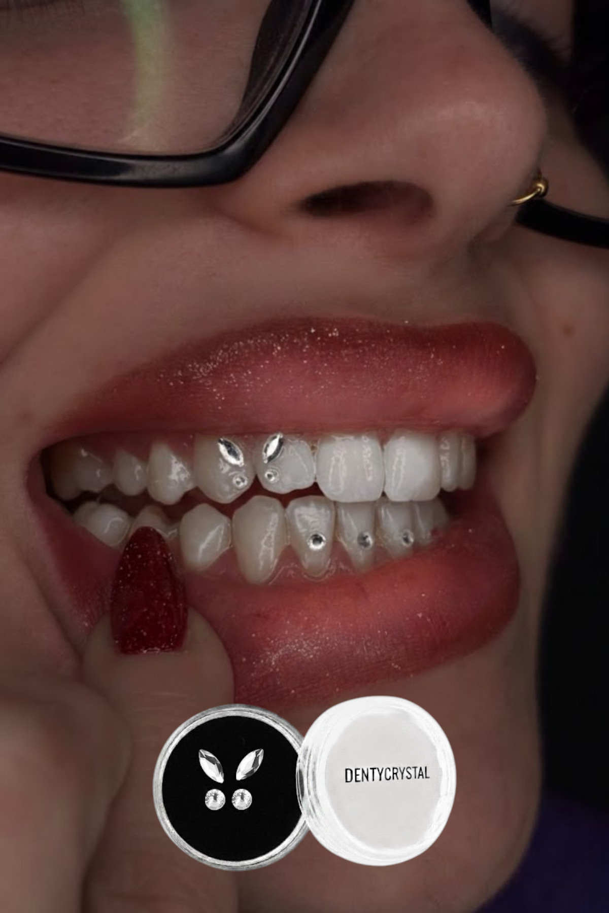 DENTYCRYSTAL Diş Pırlantası Kelebek Desenli (Avusturya Kristallerinden Oluşturulmuş Özel Set )