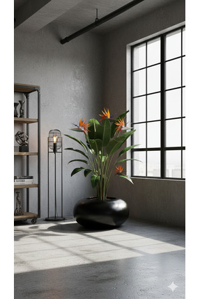 KastaSaksı Gravel Saksı 50x40x30 cm SİYAH Fiberglass bohem tarzı El Yapımı Ca...