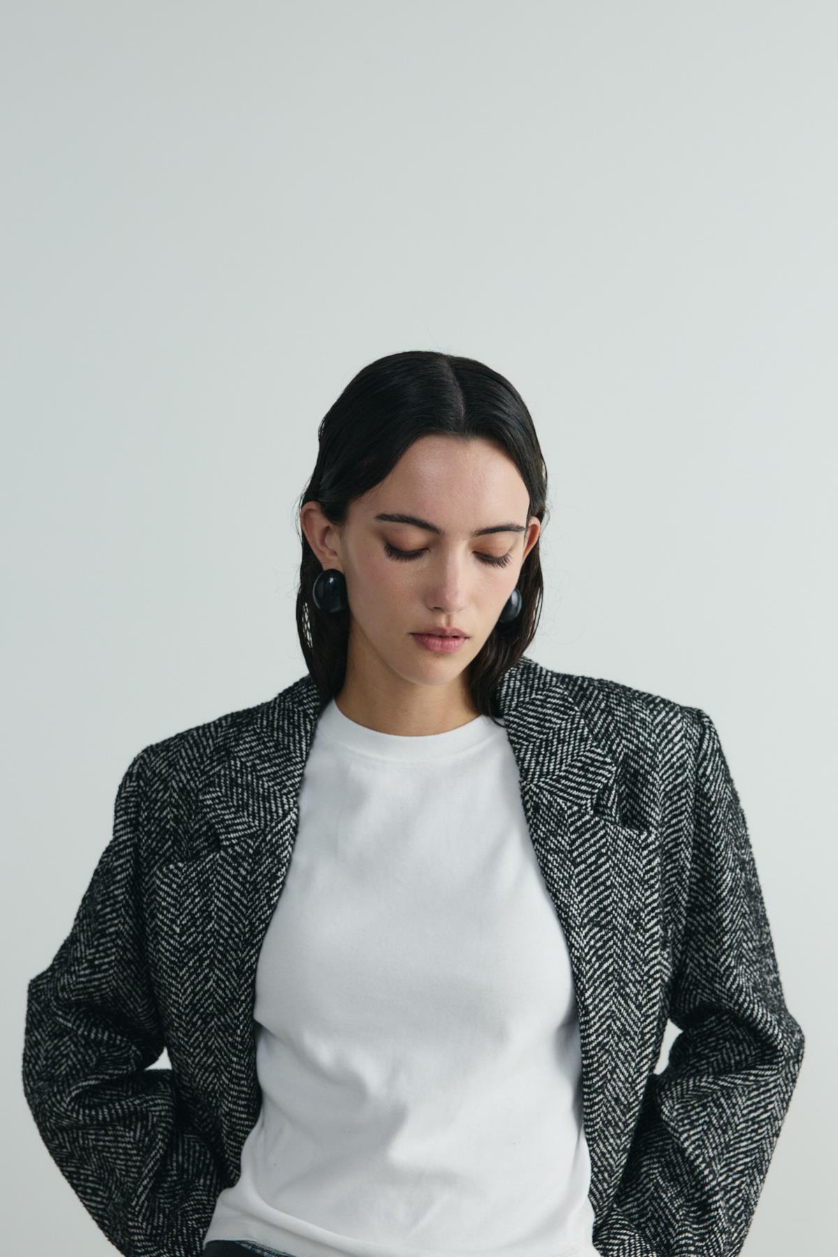 Suud Collection Siyah Adel Maxi Kaban görsel 7