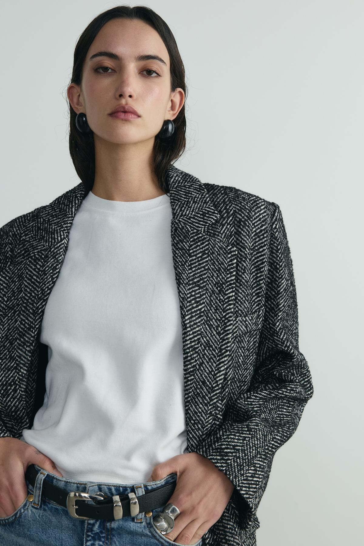 Suud Collection Siyah Adel Maxi Kaban görsel 4