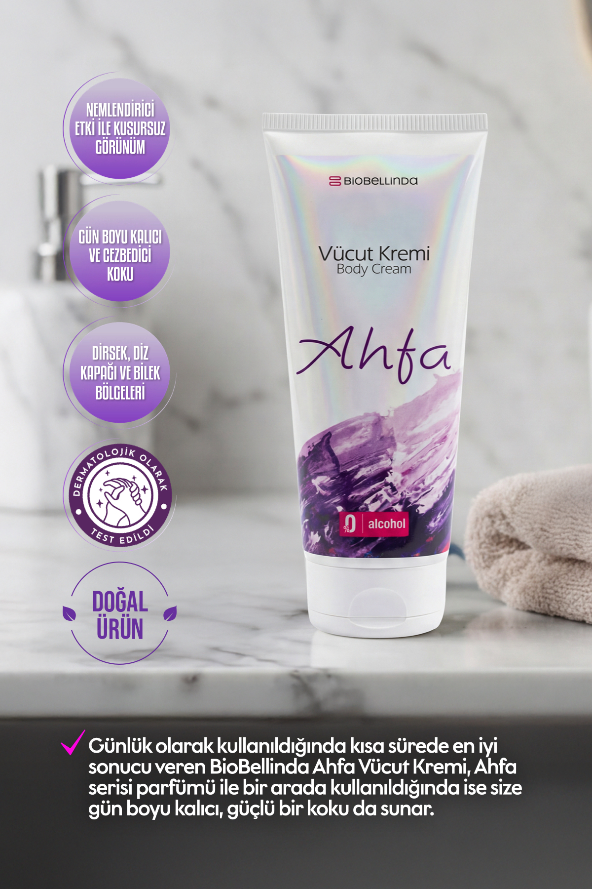 Doğal Ahfa Vücut Nemlendirici Ve Bakım Kremi Tam Koruma Sağlar 200 ml — BİO-04 — تصویر 4 از 7