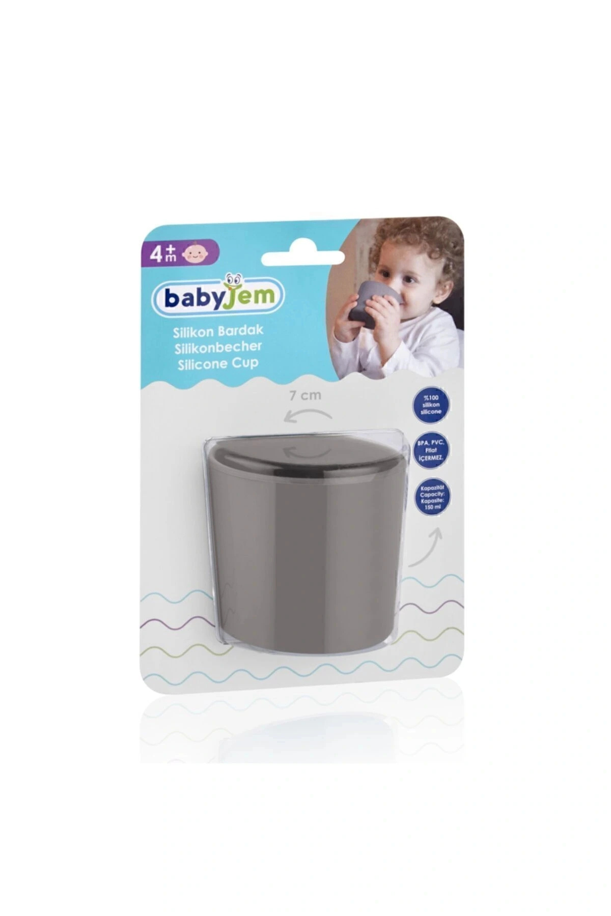 Babyjem Silikon Bardak Gri fotoğrafı 5 (önizleme)