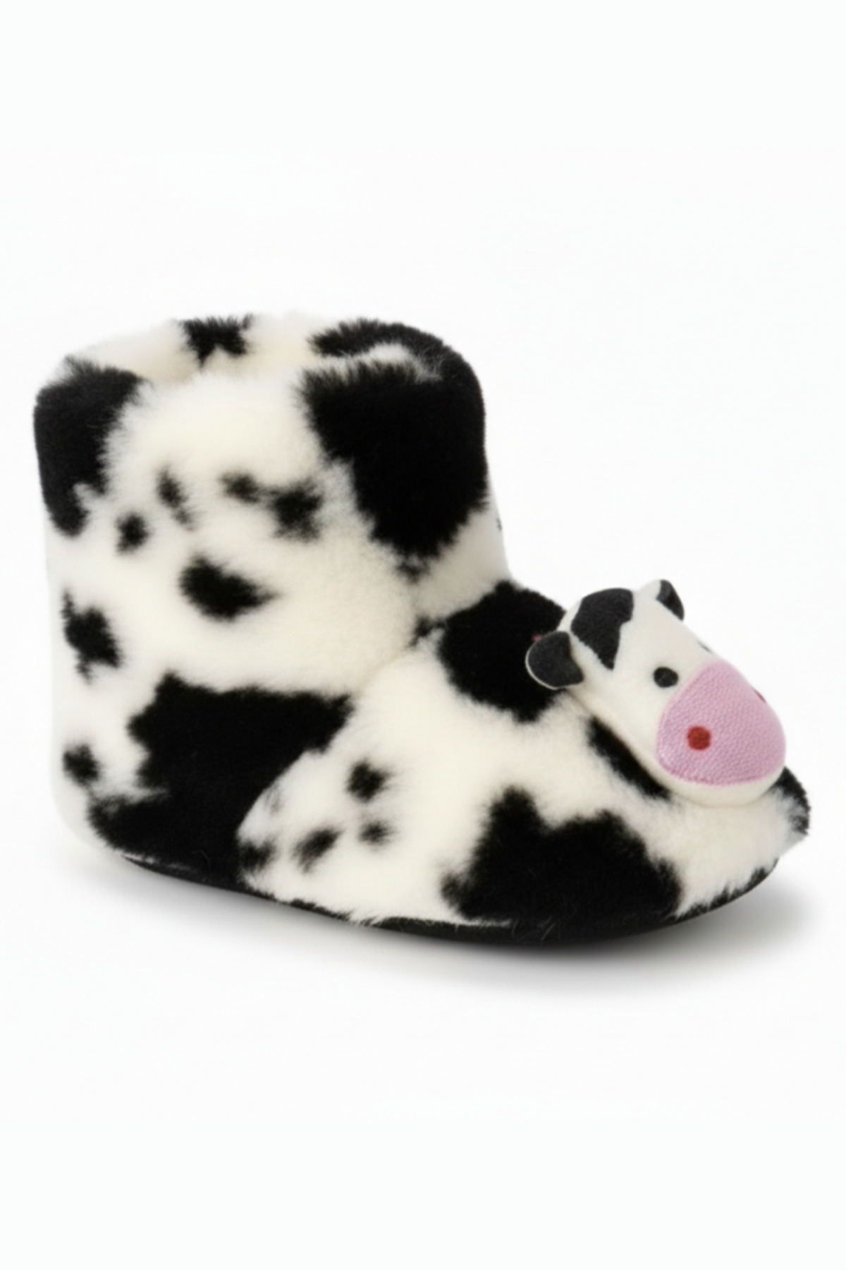 pufien Kışlık Patik, İnek Peluş Bot, Polar İnek Desenli Rahat ve Kaymaz Tabanlı, Bebek ve Çocuk fotoğrafı 6 (önizleme)