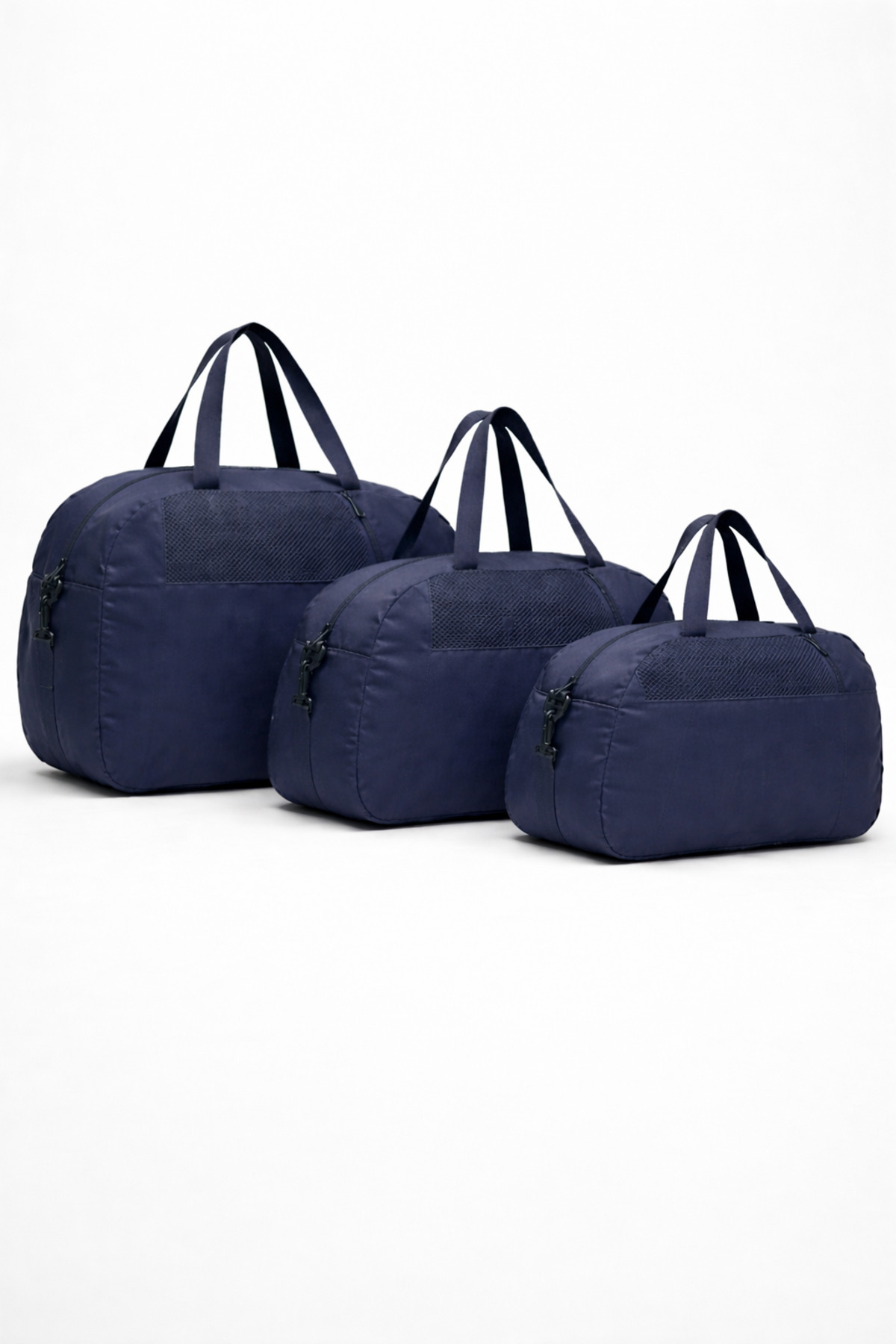 KAFF  3'lü Set D Lacivert valiz Önü Cepli Ayarlanabilir Omuz Askılı El Seyahat Spor Çantası - Görsel 3