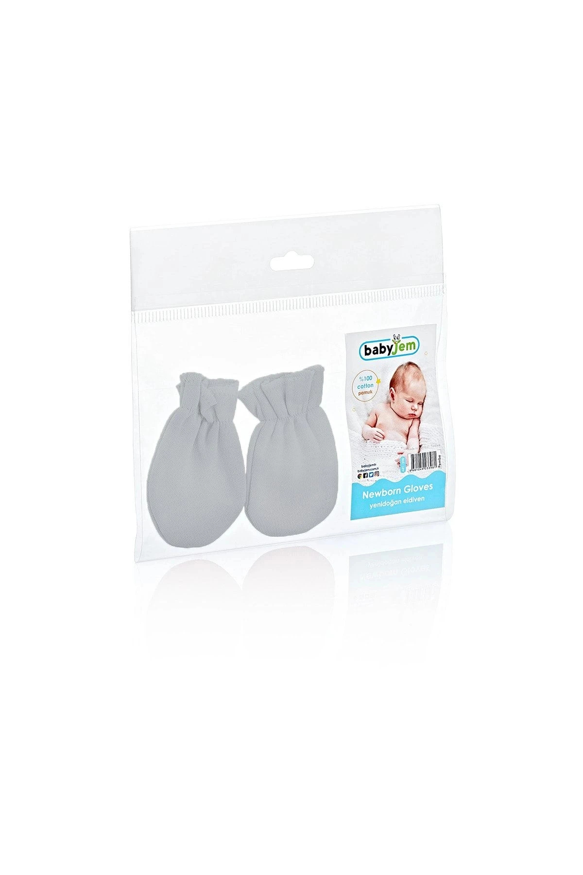 Babyjem Yenidoğan Bebe Eldiven Pudra (ribanalı) fotoğrafı 2 (önizleme)