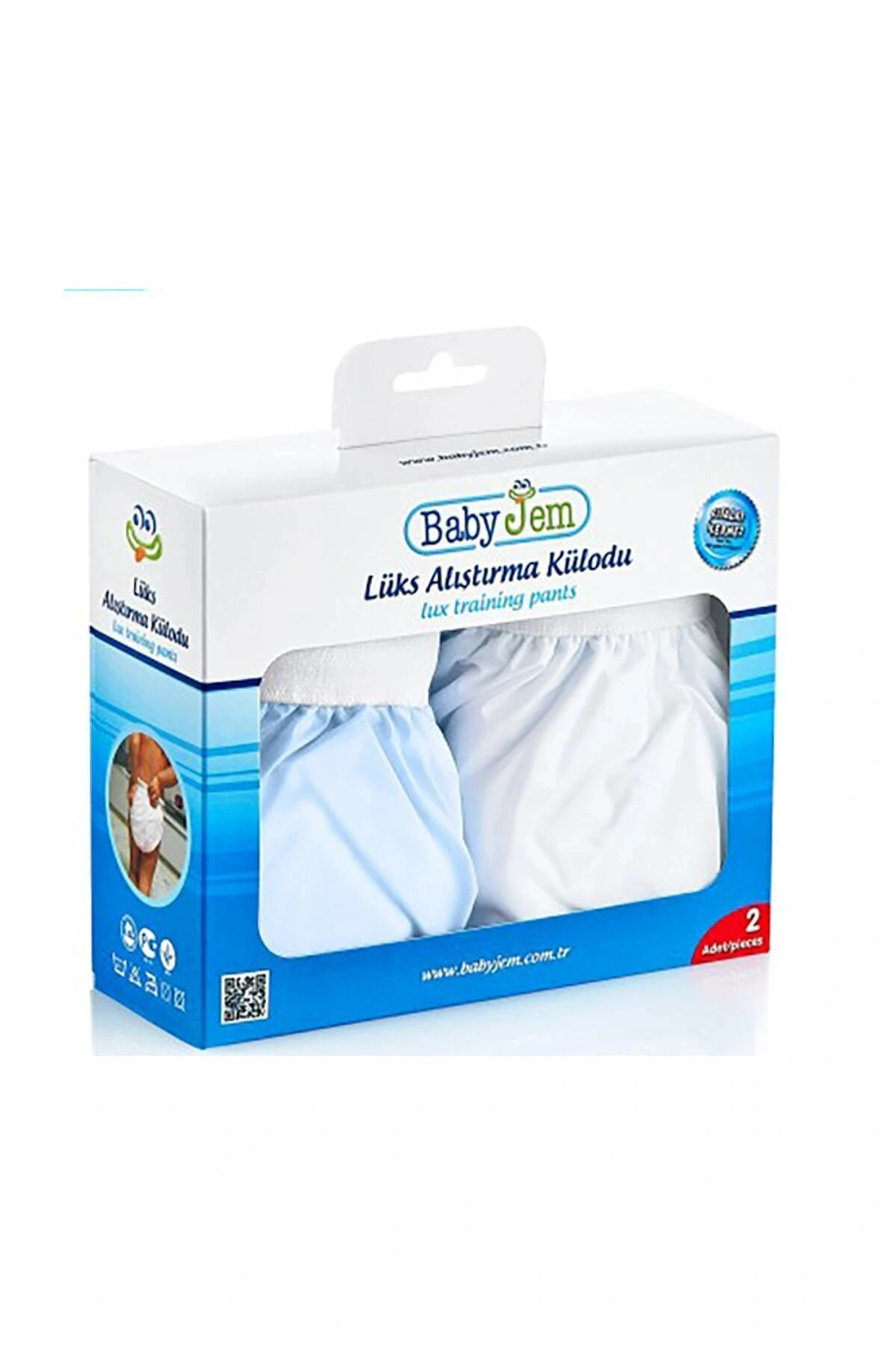 Babyjem 155 Alıştırma Külodu Kutulu 2'li 3 Yaş Mavi fotoğrafı 6 (önizleme)