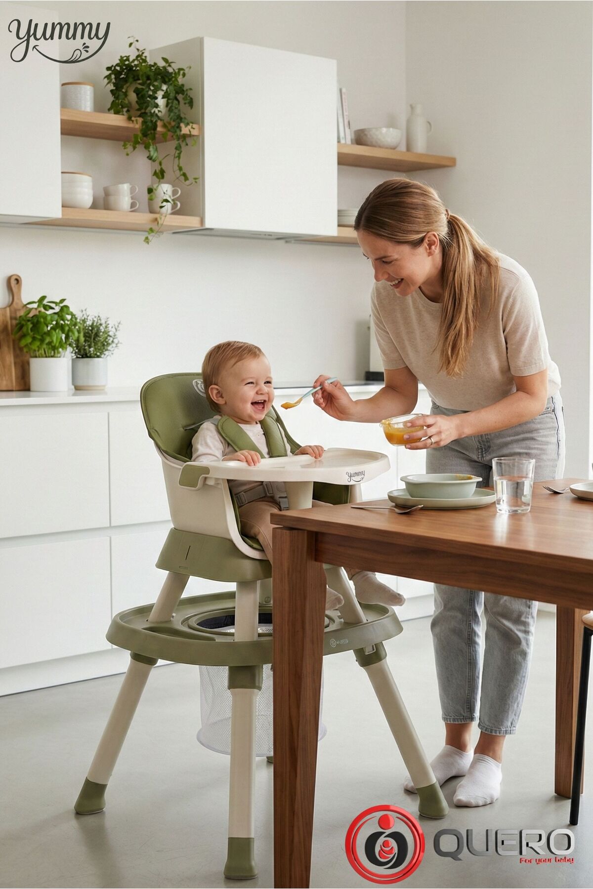 Quero Yummy 12in1 Mama Sandalyesi 12 Özellik Portatif Çalışma, Oyun Masalı Çok Fonksiyonlu Mama Sandalyesi fotoğrafı 6 (önizleme)