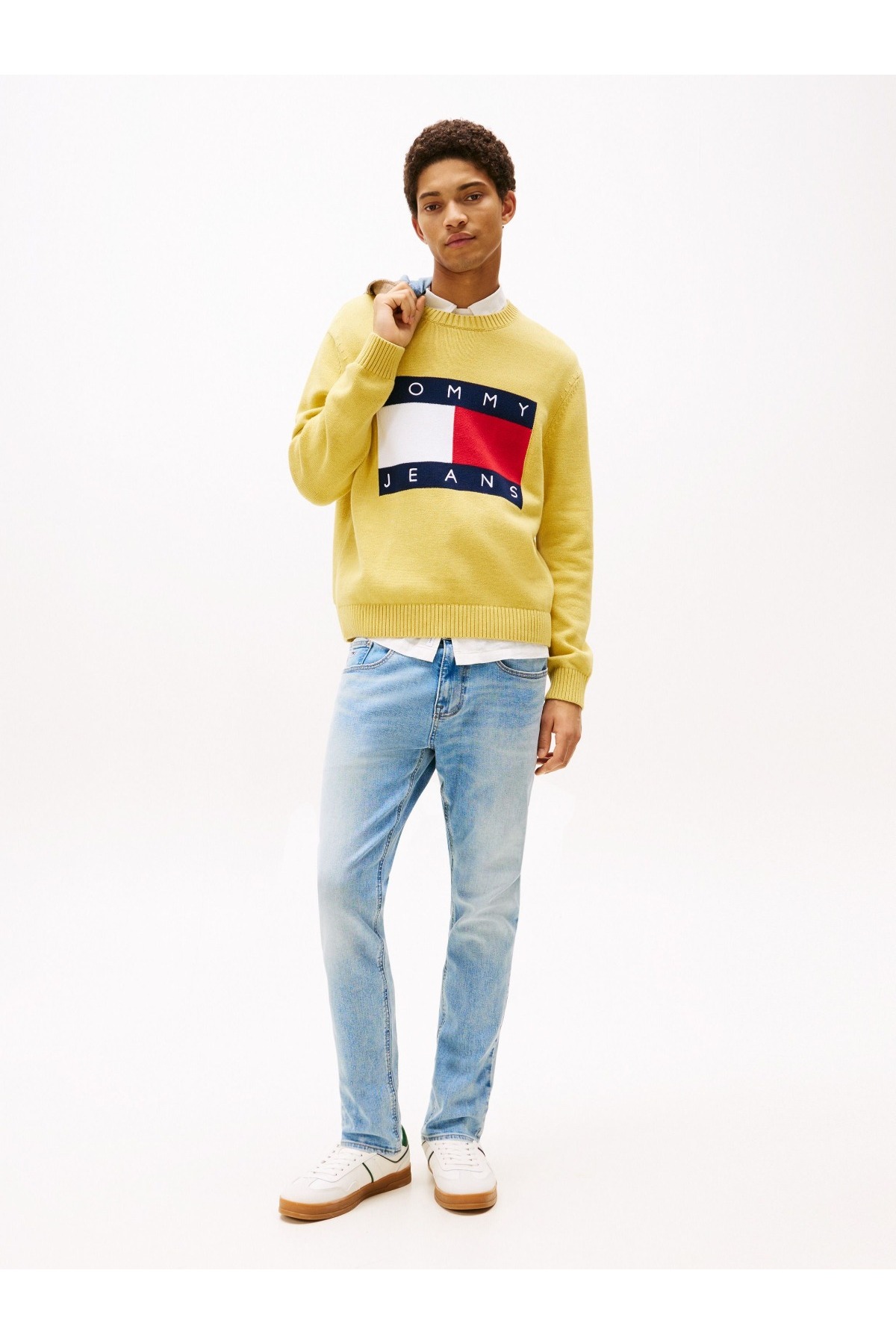 تامی هیلفیگر شلوار جین آبی مردانه آستین اسلیم مدل TPRD BI0216 CO - DM0DM21033