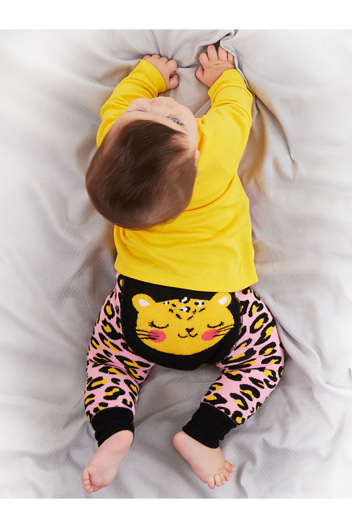 Denokids Leopar Kız Bebek T-shirt Tayt-Pantolon Takım fotoğrafı 4 (önizleme)