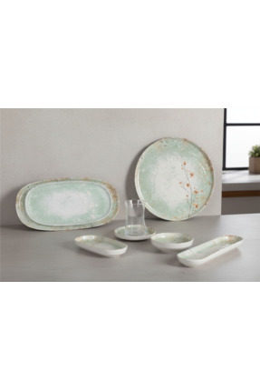 İpek Porselen 6 Kişilik 29 Parça Toledo Porselen Kahvaltı Takımı Herb– Şık Ka...