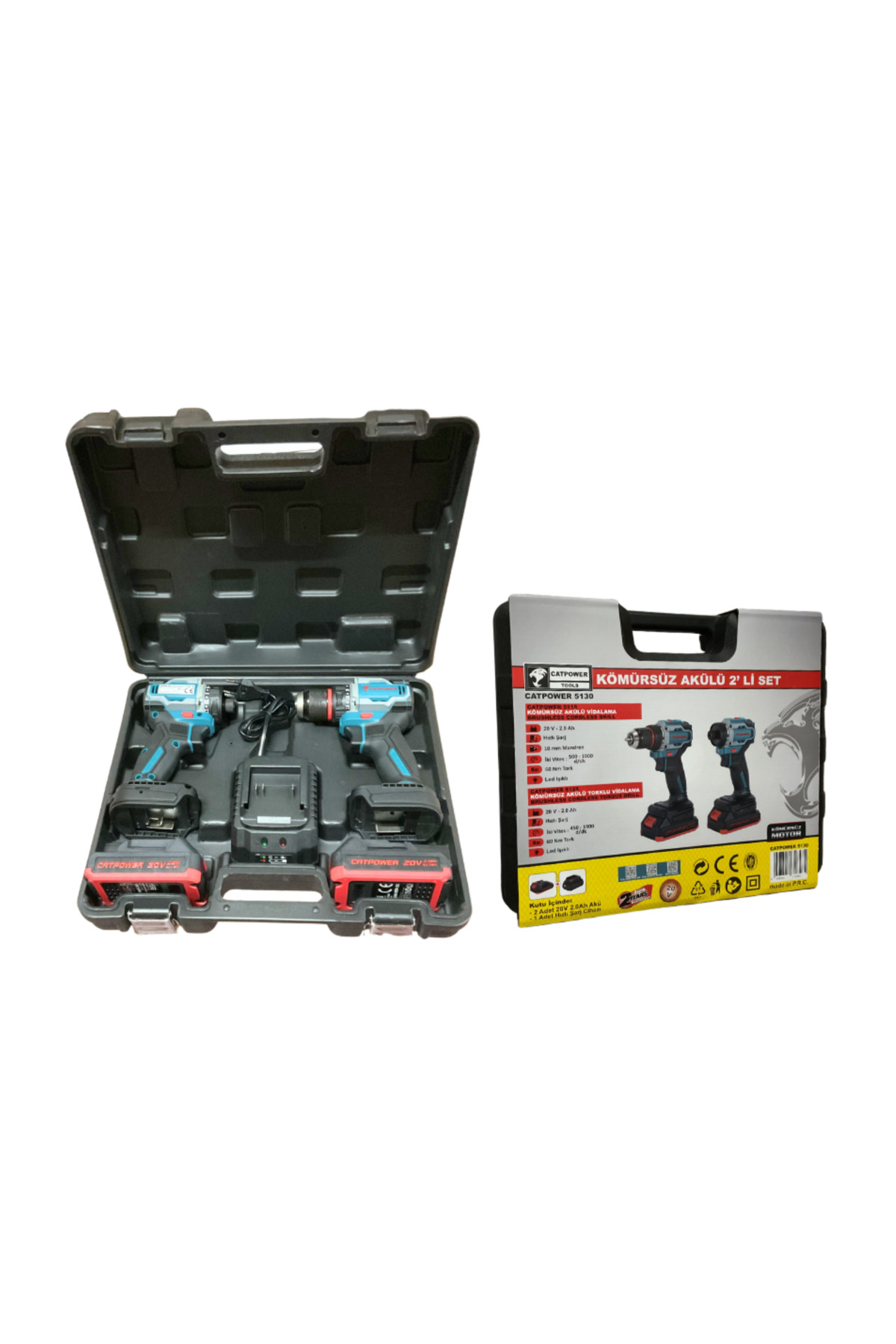 Toptancı Amca 5135 Kömürsüz Akülü Matkap ve Torklu Vidalama Seti