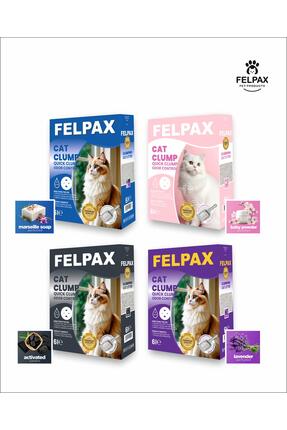 Felpax Hızlı Topaklanan Tozsuz Premium Kedi Kumu Tanışma Paketi 6 Lt x 4 Adet