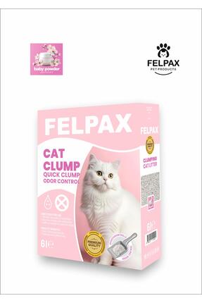 Felpax Hızlı Topaklanan Tozsuz Bebek Pudralı Kokulu Premium Kedi Kumu 6 Litre