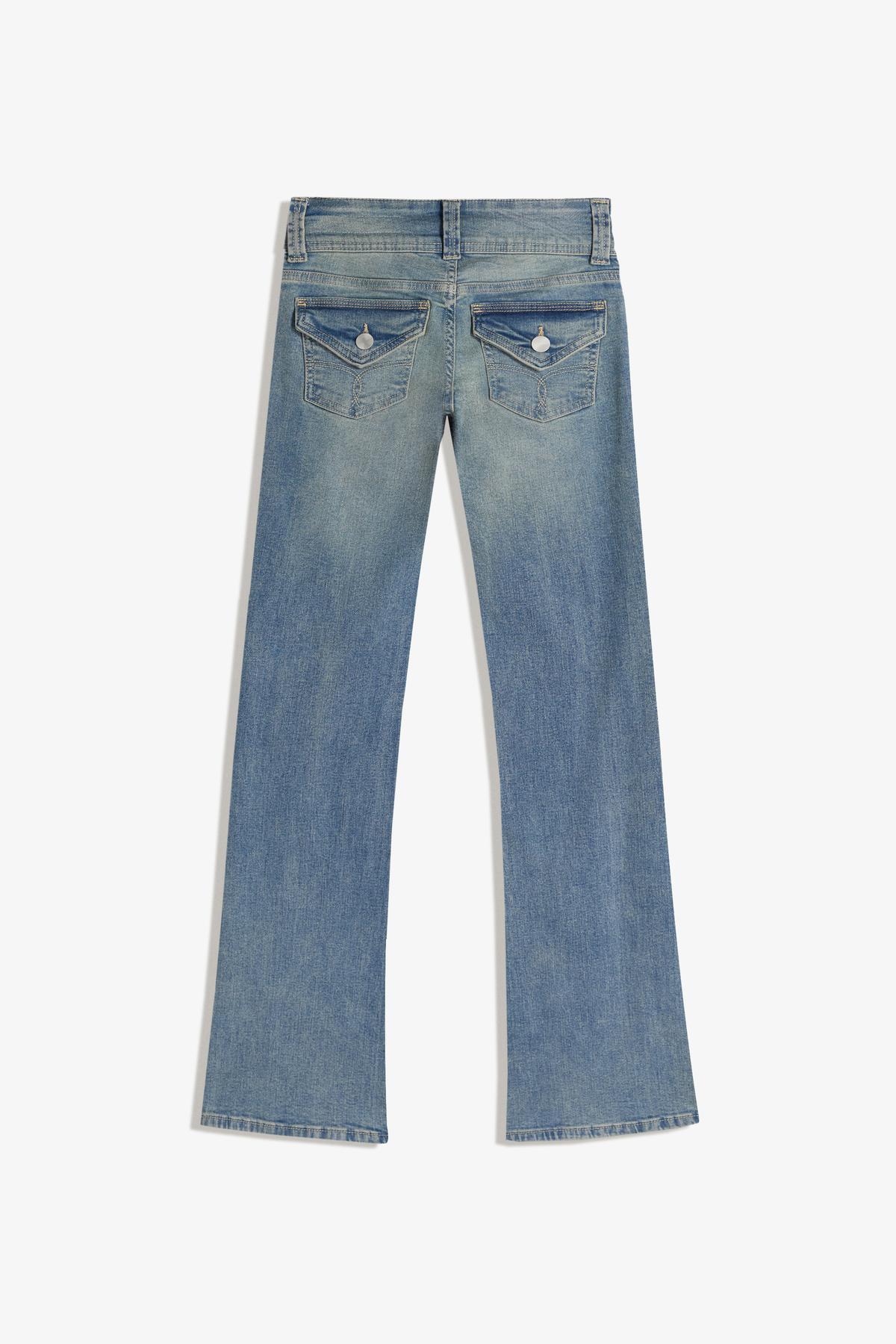 Bershka  Jean bootcut kapaklı - Görsel 6