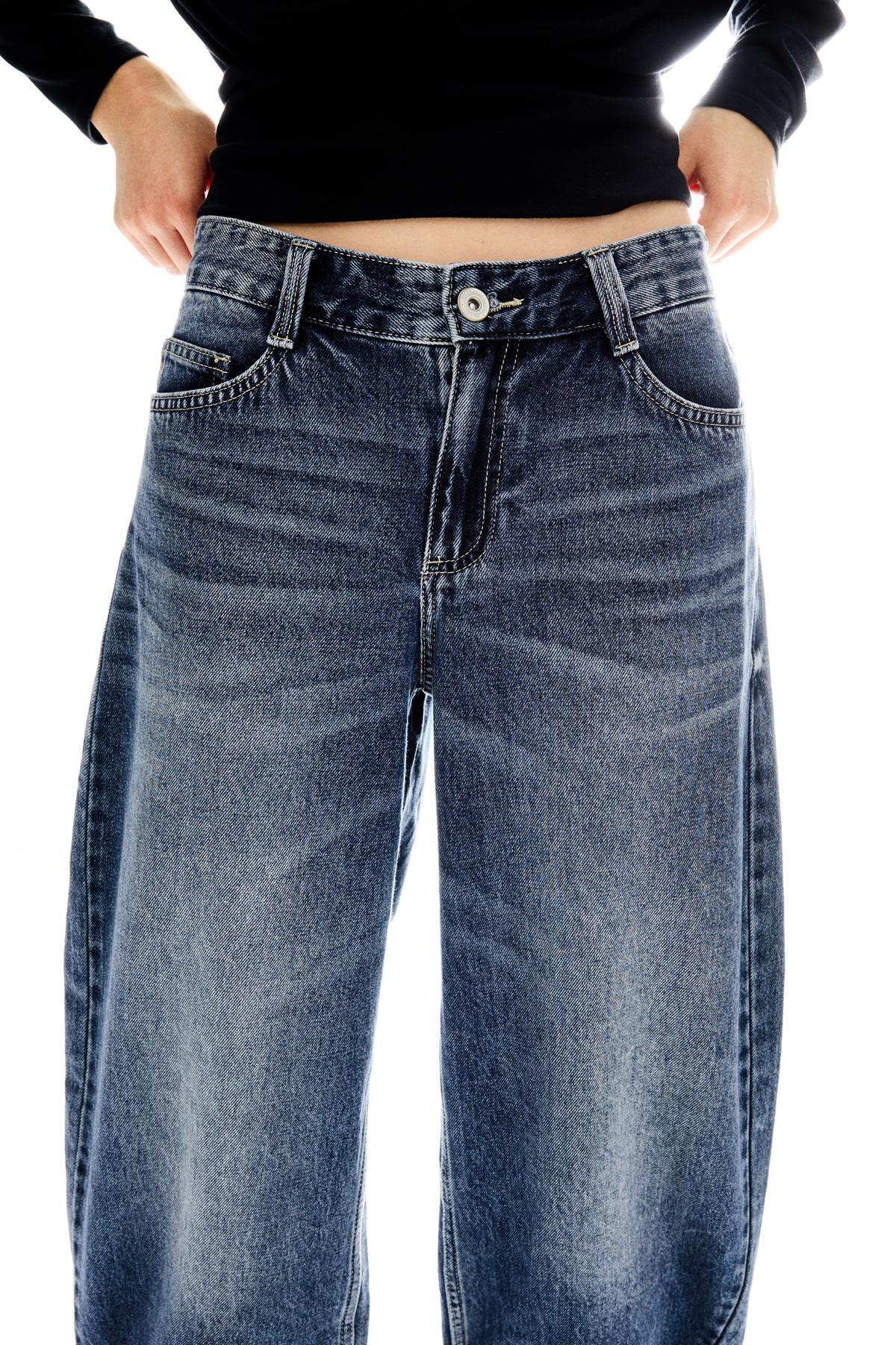 Bershka  Düşük bel baggy fit barrel fit jean - Görsel 7