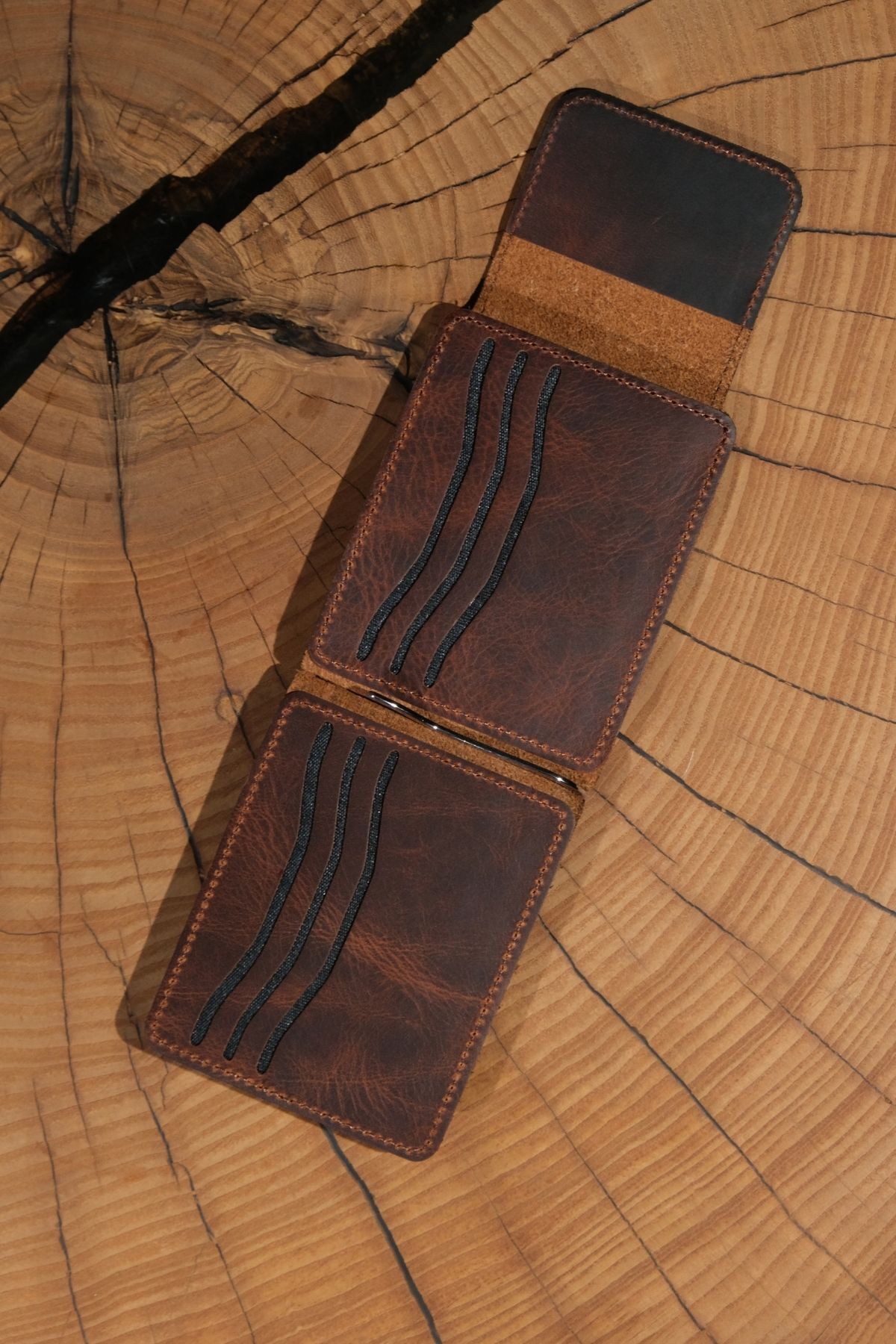 Lenax Leather  Milano - Hakiki Deri Para Klipsli Erkek Cüzdan & Kartlık – Mıknatıslı, 12 Kartlık, Bozuk Paralı - Görsel 4