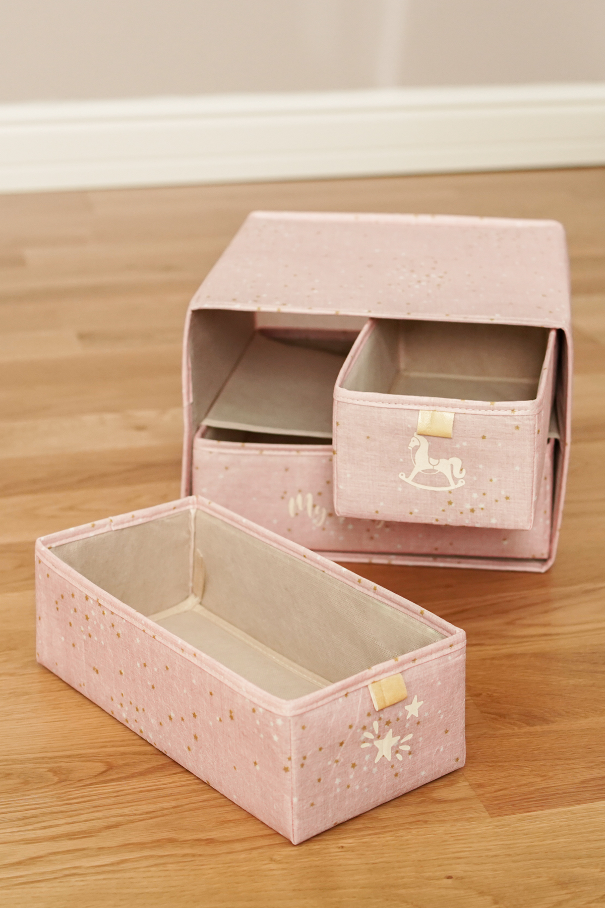 Helen's Home 2 Katlı 3 Gözlü Dolap Içi Düzenleyici Çekmece Içi Dolap Bebek Odası Düzenleyici Organizer fotoğrafı 6 (önizleme)