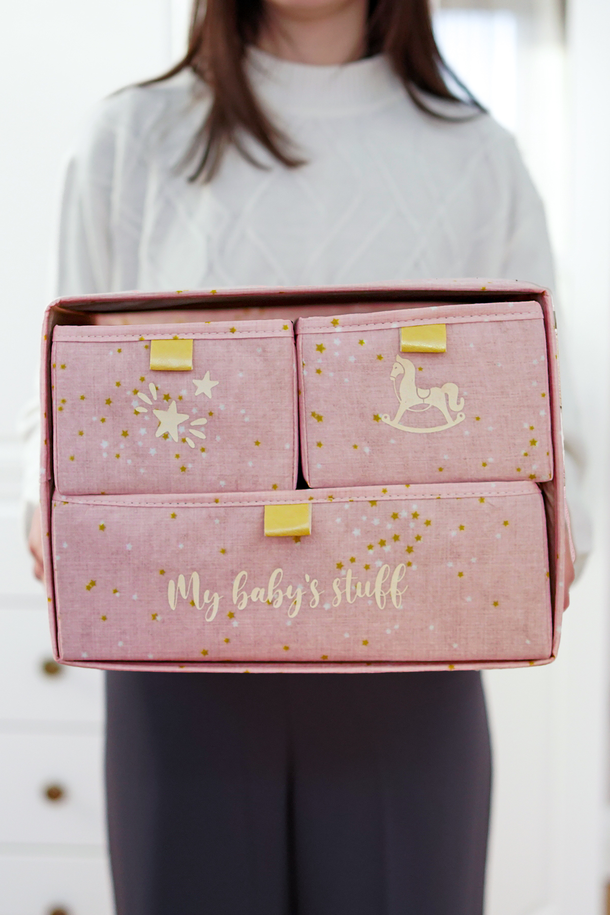 Helen's Home 2 Katlı 3 Gözlü Dolap Içi Düzenleyici Çekmece Içi Dolap Bebek Odası Düzenleyici Organizer fotoğrafı 5 (önizleme)