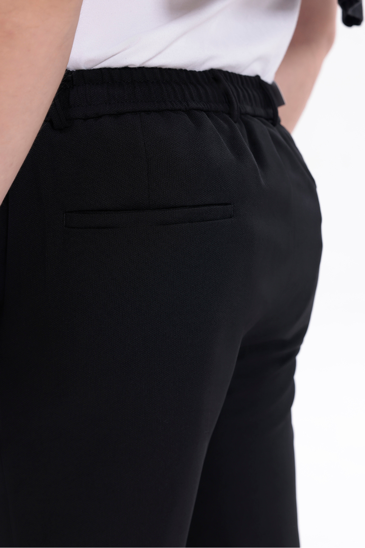 T SteepRockt  Erkek Siyah Jogger Pantolon Beli Bağlamalı Ve Kemerli Arka Cepli Regular Kalıp Rahat Kesim - Görsel 4