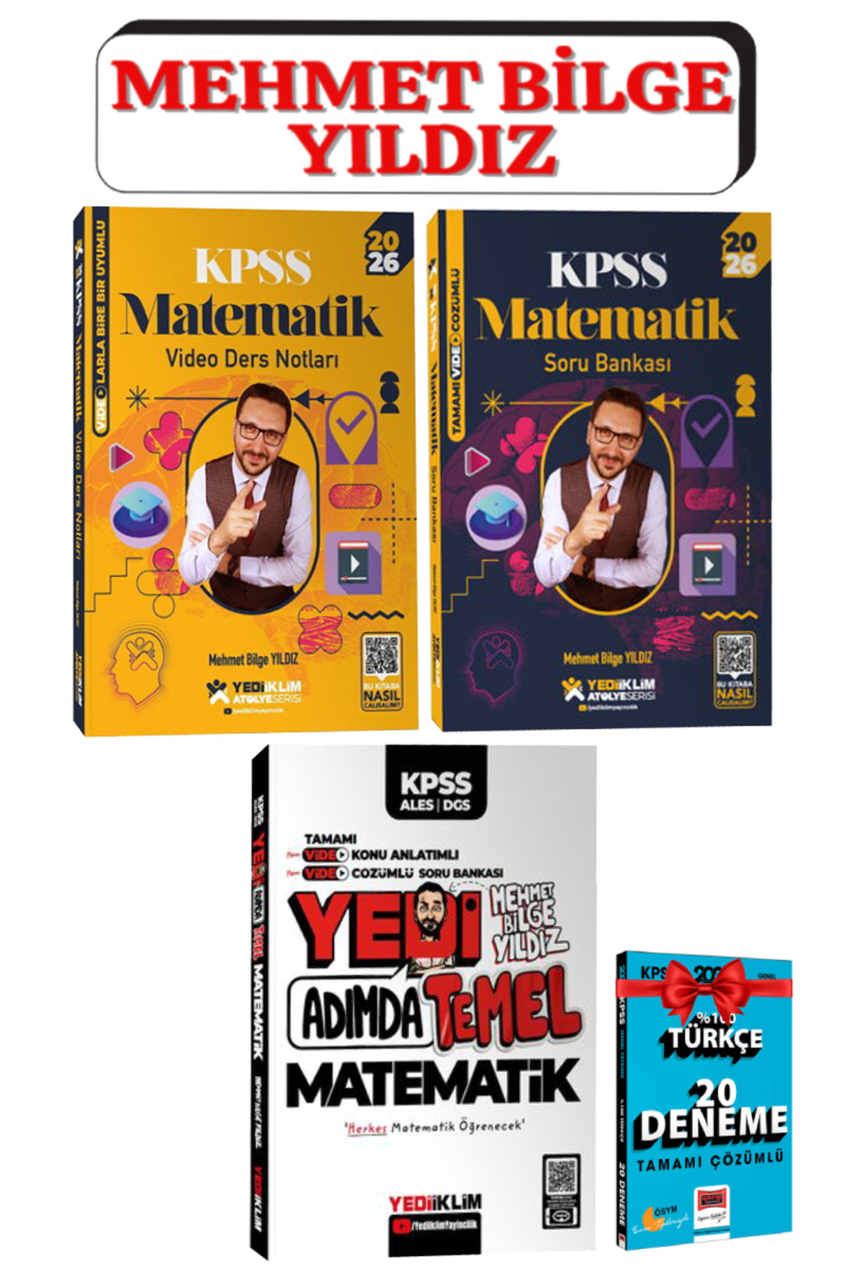 Yediiklim Yayınları 2026 KPSS Matematik Video Ders Notları+Soru