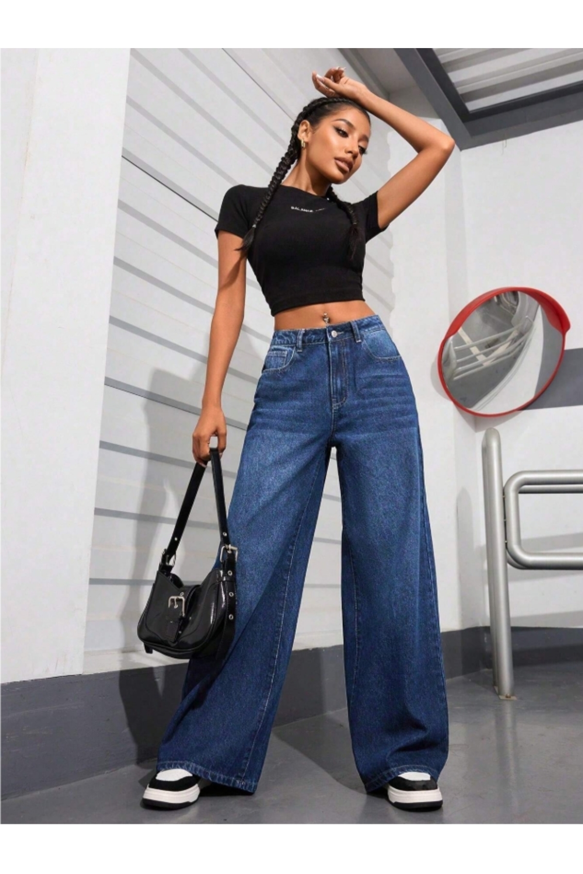 MARLİX  Baggy Salaş Cepli Bol Kesim Kot Pantolon - Görsel 3